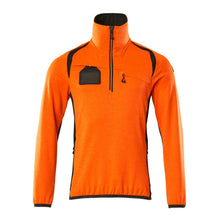 Fleece trui met microfleece jack met korte rits