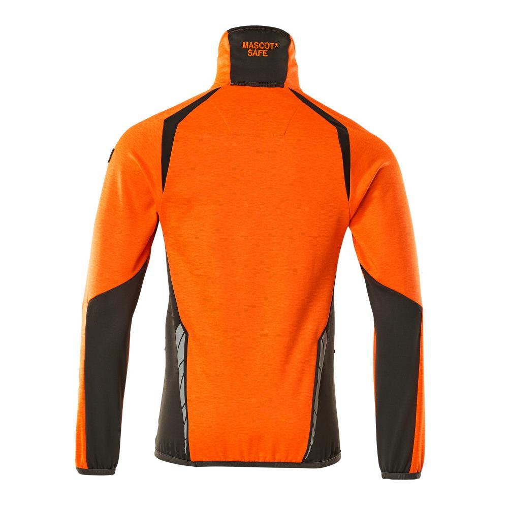 Fleece trui met microfleece jack met korte rits