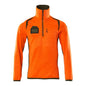 Fleece trui met microfleece jack met korte rits