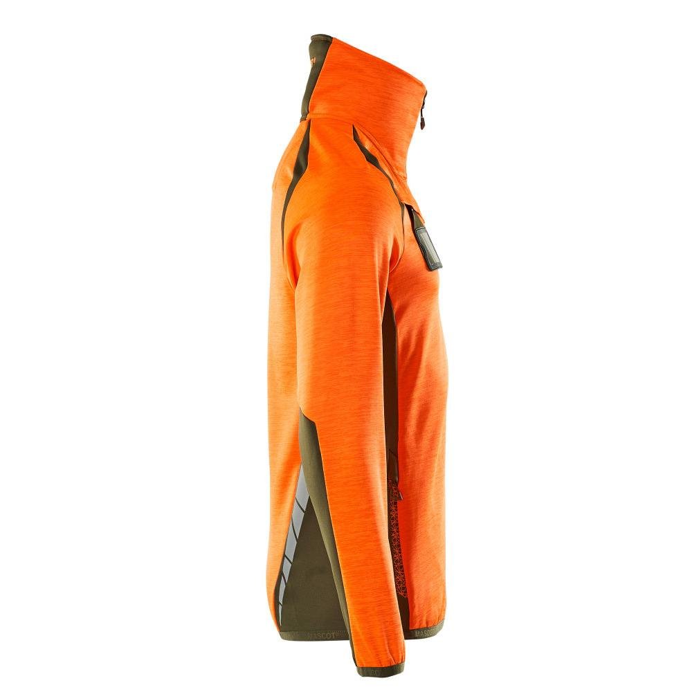 Fleece trui met microfleece jack met korte rits