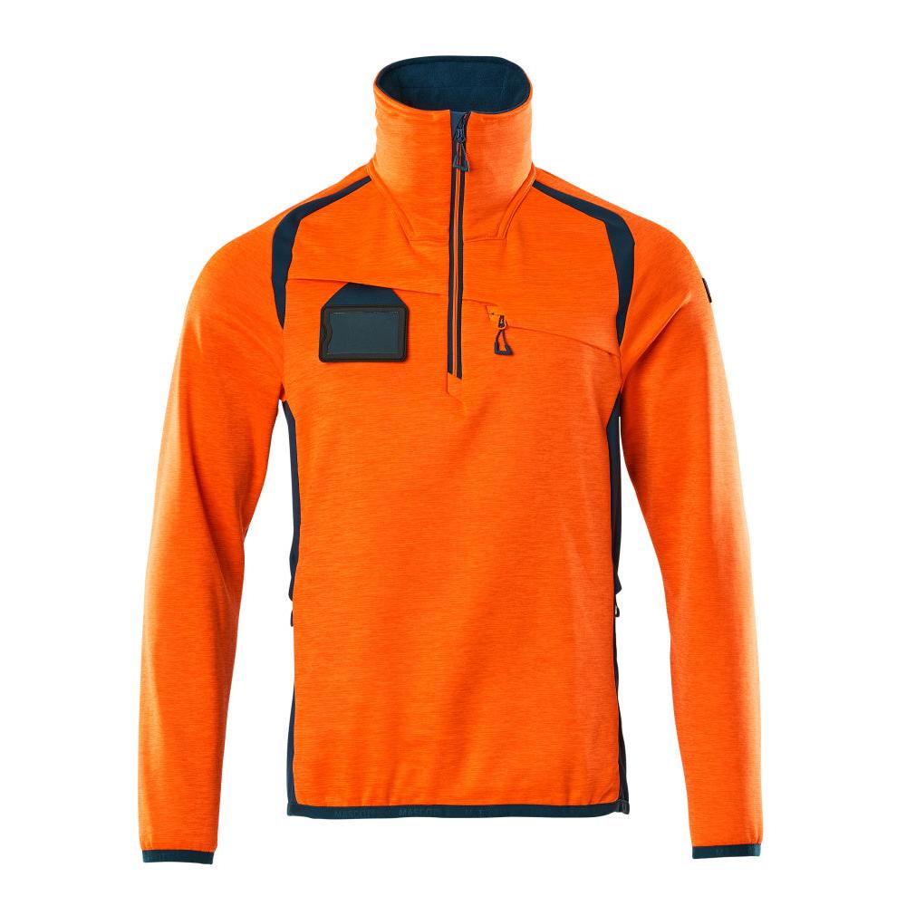 Fleece trui met microfleece jack met korte rits