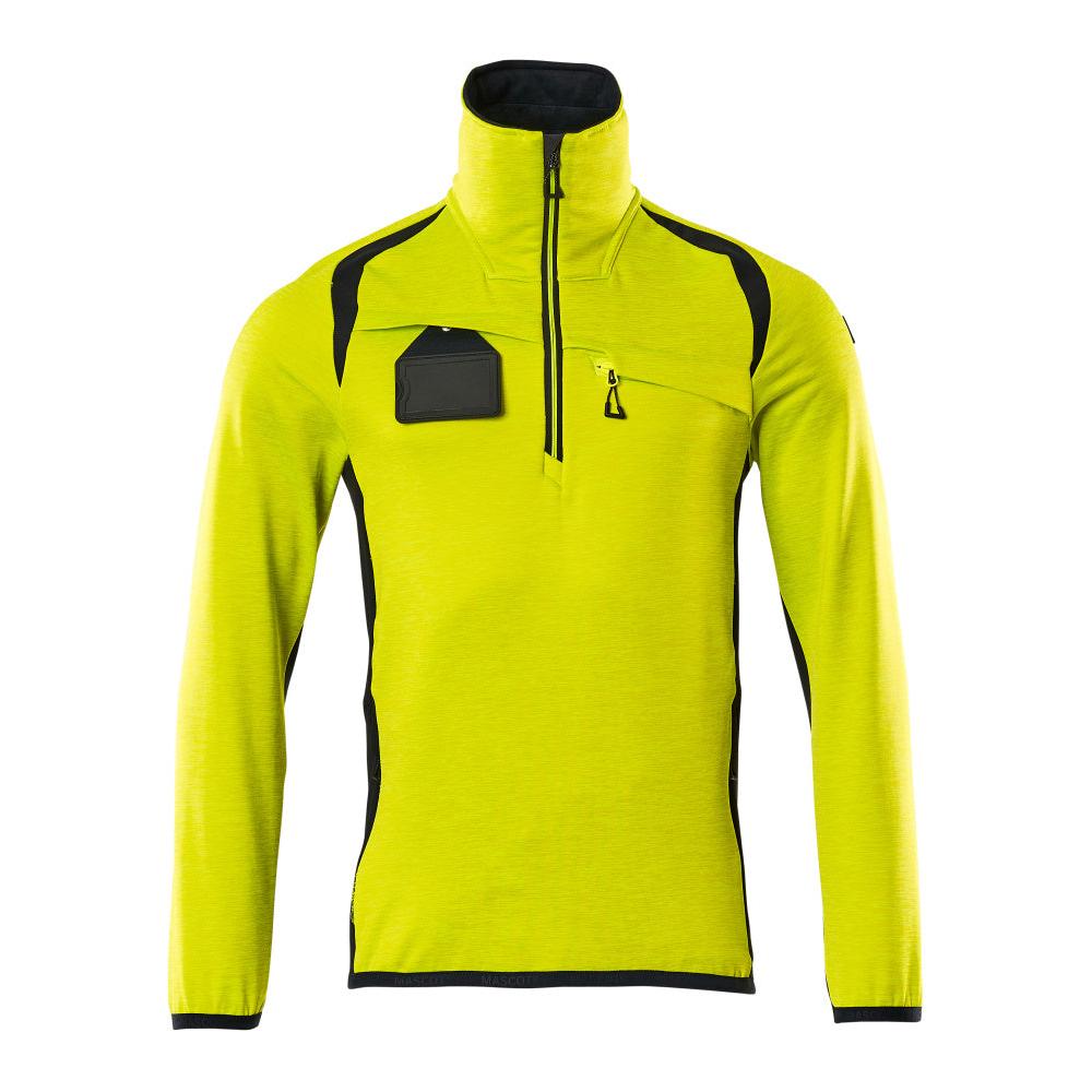 Fleece trui met microfleece jack met korte rits