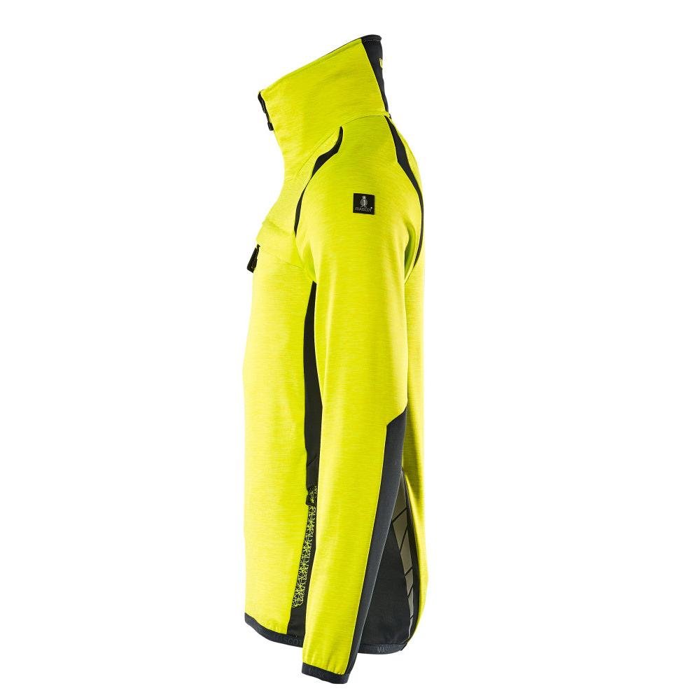 Fleece trui met microfleece jack met korte rits