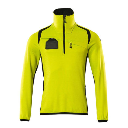 Fleece trui met microfleece jack met korte rits