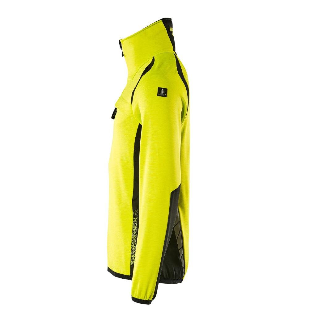 Fleece trui met microfleece jack met korte rits