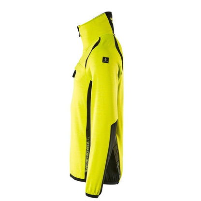 Fleece trui met microfleece jack met korte rits