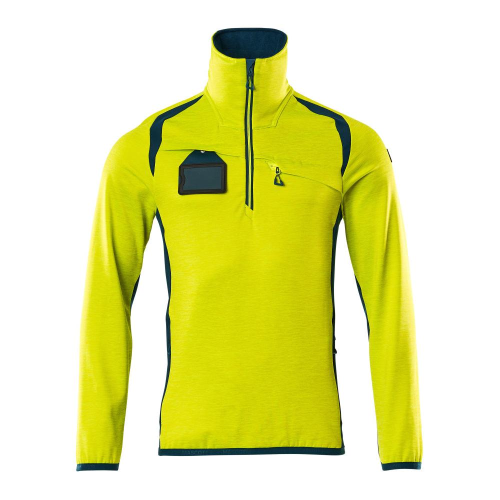 Fleece trui met microfleece jack met korte rits
