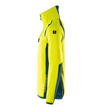 Fleece trui met microfleece jack met korte rits