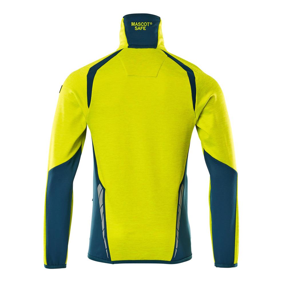 Fleece trui met microfleece jack met korte rits