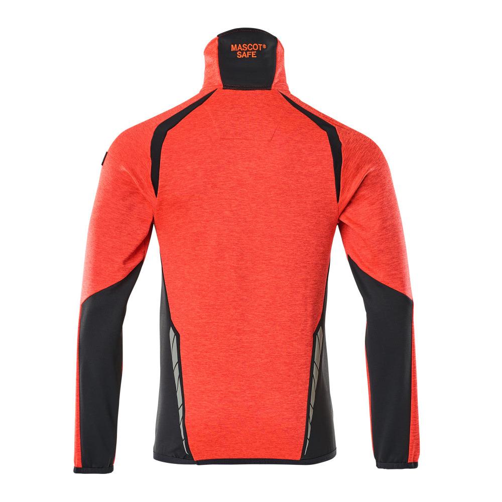 Fleece trui met microfleece jack met korte rits