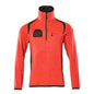 Fleece trui met microfleece jack met korte rits