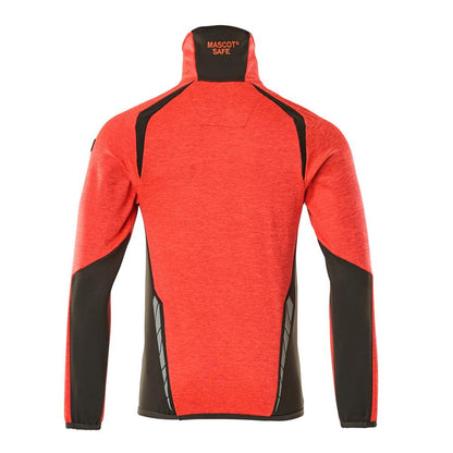 Fleece trui met microfleece jack met korte rits