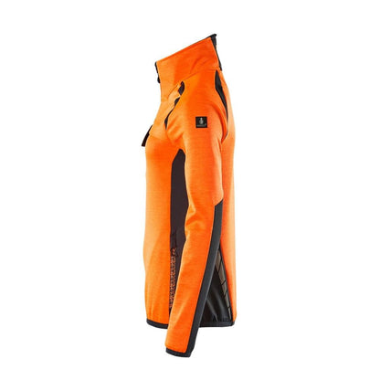 Fleecetrui met korte ritssluiting, microfleece damesjack
