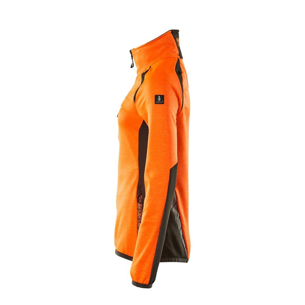 Fleecetrui met korte ritssluiting, microfleece damesjack