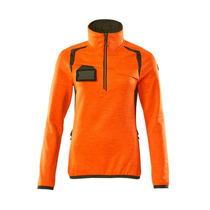 Fleecetrui met korte ritssluiting, microfleece damesjack