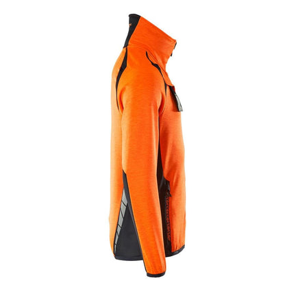Fleece trui met microfleece jack met ritssluiting