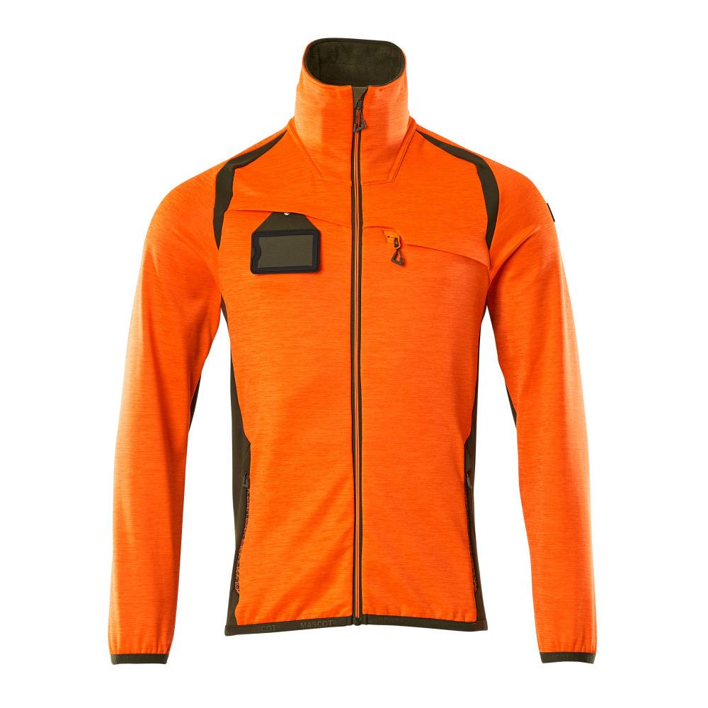 Fleece trui met microfleece jack met ritssluiting