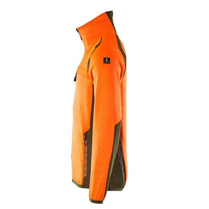 Fleece trui met microfleece jack met ritssluiting