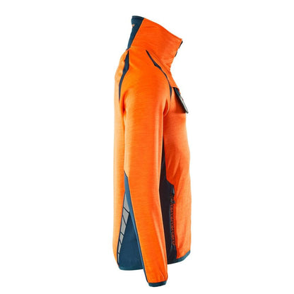 Fleece trui met microfleece jack met ritssluiting
