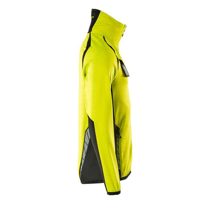Fleece trui met microfleece jack met ritssluiting