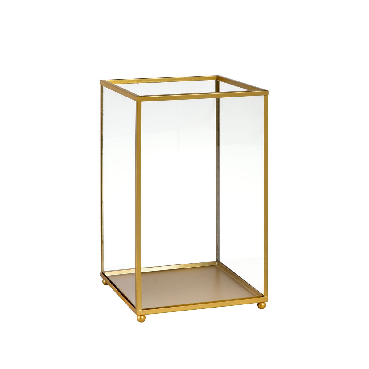 De Duni GmbH glazen kandelaar, 220x140 mm - een elegant stuk met rechthoekig ontwerp en stevige voet; stijlvolle blikvanger voor thuis, perfect om bijzondere schatten te presenteren.