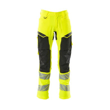 Broek met kniezakken, broek ULTIMATE STRETCH, signalisatie geel/zwart