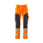 Broek met kniezakken, broek met stretch inzetstukken
