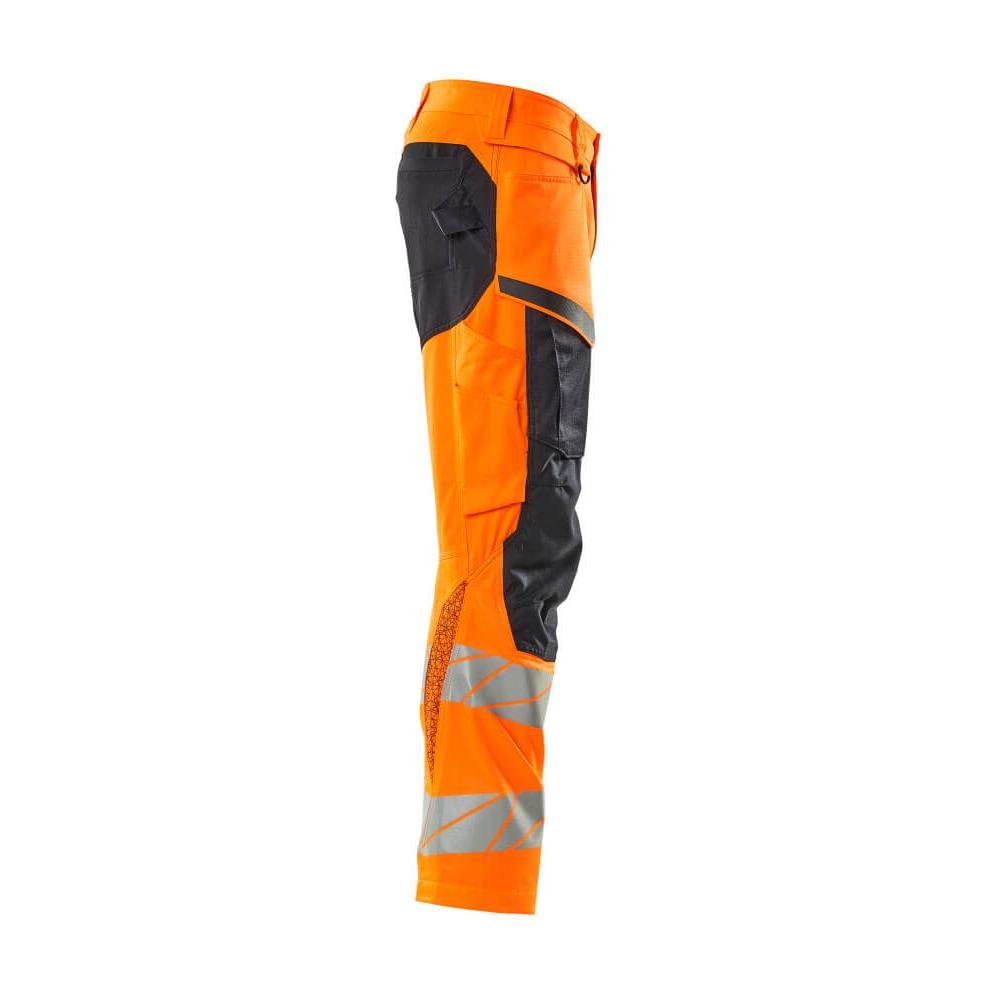 Broek met kniezakken, broek met stretch inzetstukken
