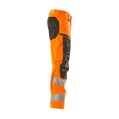 Broek met kniezakken, broek met stretch inzetstukken