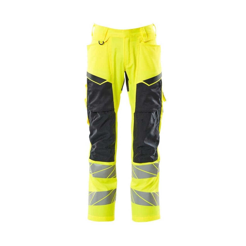 Broek met kniezakken, broek met stretch inzetstukken