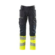Broek met kniezakken, broek met stretch inzetstukken