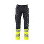 Broek met kniezakken, broek met stretch inzetstukken