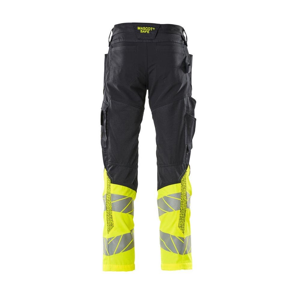 Broek met kniezakken, broek met stretch inzetstukken