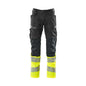 Broek met kniezakken, broek met stretch inzetstukken