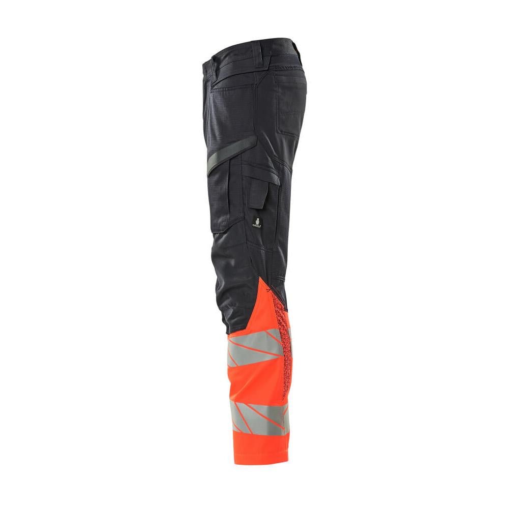 Broek met kniezakken, broek met stretch inzetstukken