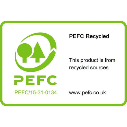 De 3M Deutschland GmbH Post-it® Recycling Notes (76 x 127 mm, 100 vel/blok, 100% PEFC) zijn voorzien van een PEFC Recycled-label met groen boom-logo, PEFC/15-31-0134, "Dit product komt uit gerecyclede bronnen" en www.pefc.co.uk.