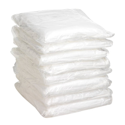 Acht verpakkingen Kimtech® Polyester - vlak doek van Kimberly-Clark GmbH (Wit/Groot, 8x50 vellen) zijn in twee kolommen en vier rijen gestapeld op een effen witte achtergrond.