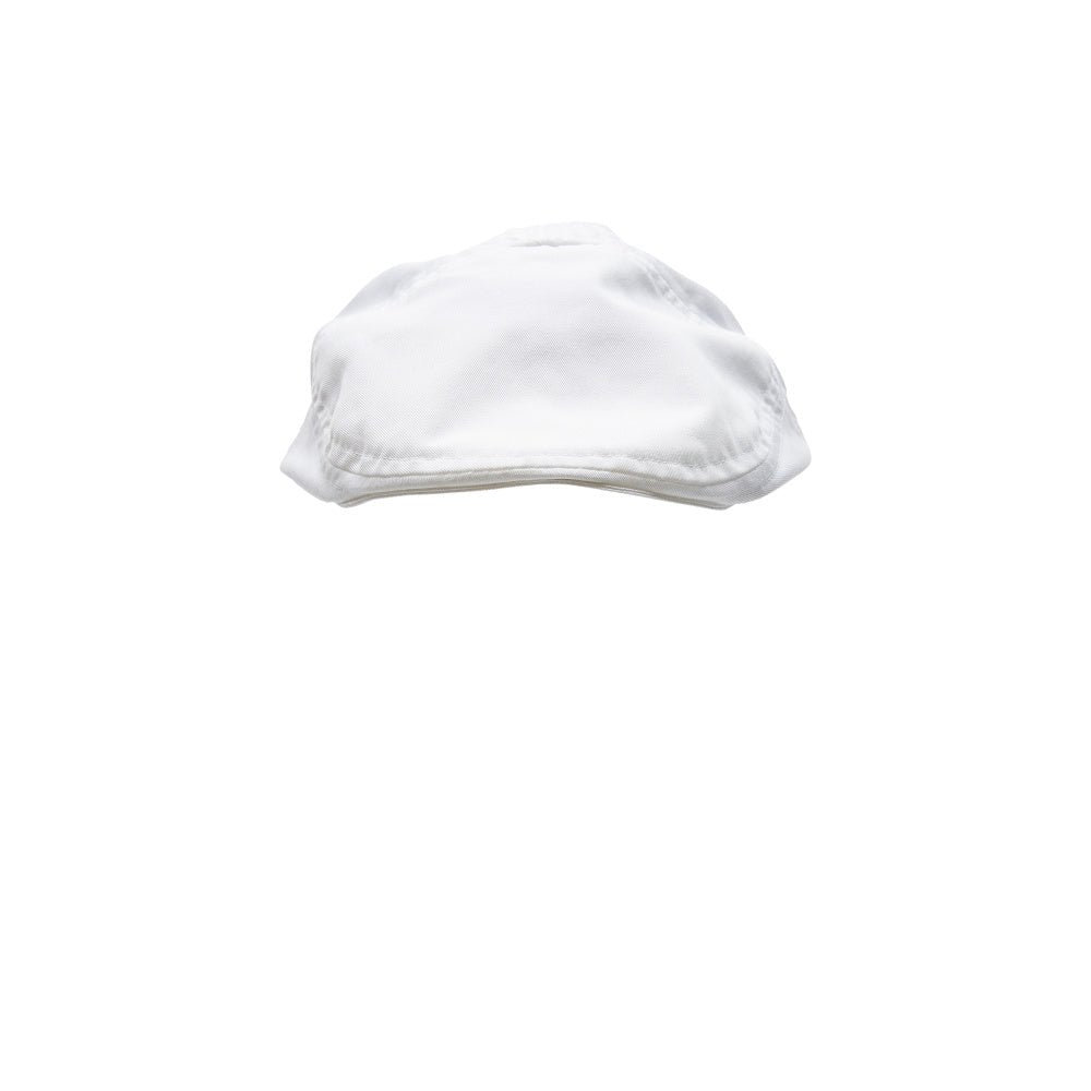 Platte pet met haarnetje Platte petten, wit