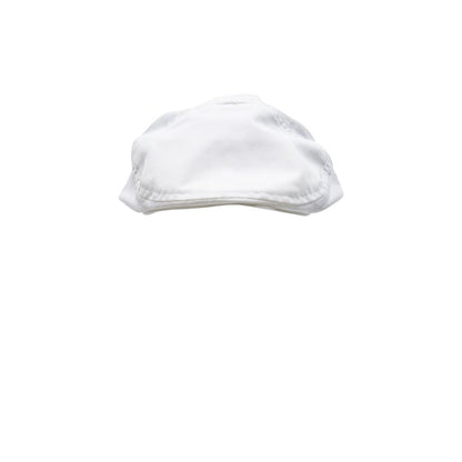 Platte pet met haarnetje Platte petten, wit