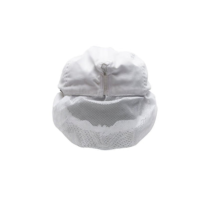 Platte pet met haarnetje Platte petten, wit