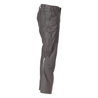 Broek met dijbeenzakken, broek katoen+, donker antraciet