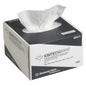 Een witte, rechthoekige doos met Kimtech® Science-precisiedoekjes (Kimberly-Clark GmbH) met een pluisvrij doekje dat gedeeltelijk is uitgetrokken; ideaal voor reinigingswerkzaamheden in laboratoria. De productgegevens en het merk staan vermeld op de kleine doos met 286 vellen, waaruit de doekjes kunnen worden getrokken.