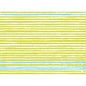 Een patroon van horizontale gele en lichtblauwe handgetekende lijnen op wit, geïnspireerd door Elise Stripes voor Dunicel-sets 30x40 cm, verpakking (100 stuks), van Duni GmbH.
