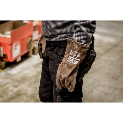 NITRAS SAFE PRO, lashandschoenen, bruin, EN 388, EN 12477 splitleer | Pakket (12 paar)