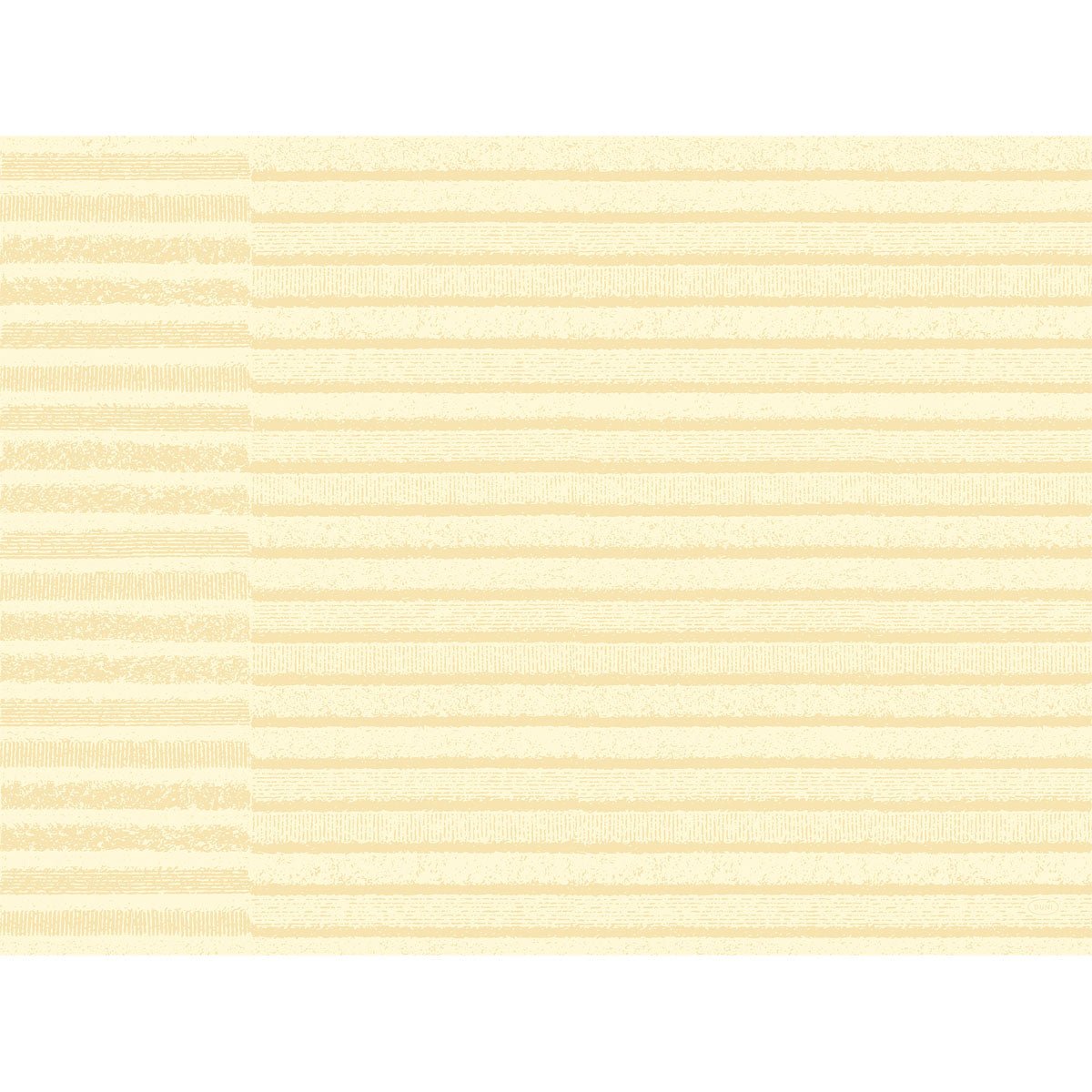Een digitale afbeelding met horizontale lijnen in crème en lichtgeel op wit doet denken aan het uiterlijk van de Bio-Dunicel-sets 30x40 Tessuto crème - hoogwaardige placemats (verpakking van 100 stuks) van Duni GmbH, die een zachte, verfijnde sfeer uitstralen.