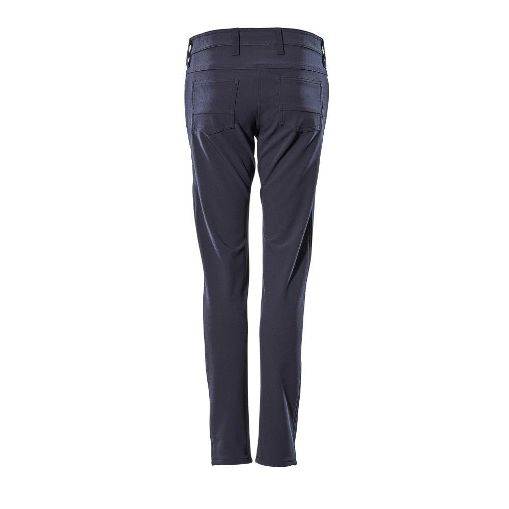 Broek, dames, PEARL, stretch, lichte broek, zwart-blauw