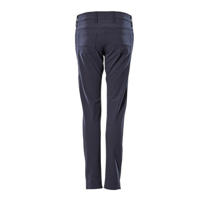 Broek, dames, PEARL, stretch, lichte broek, zwart-blauw