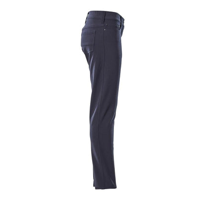 Broek, dames, PEARL, stretch, lichte broek, zwart-blauw