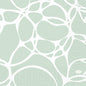 Abstract ontwerp met grote, onregelmatige witte vormen op een lichtgroene achtergrond en gestippelde patronen. "Duni" staat rechtsonder - ideaal voor Duni GmbH servetten 33 cm 3-laags 1/4-vouw Ocean Mint papieren servetten, verpakking (250 stuks).
