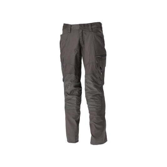 Broek met kniezakken, katoen+, lichte broek, donker antraciet